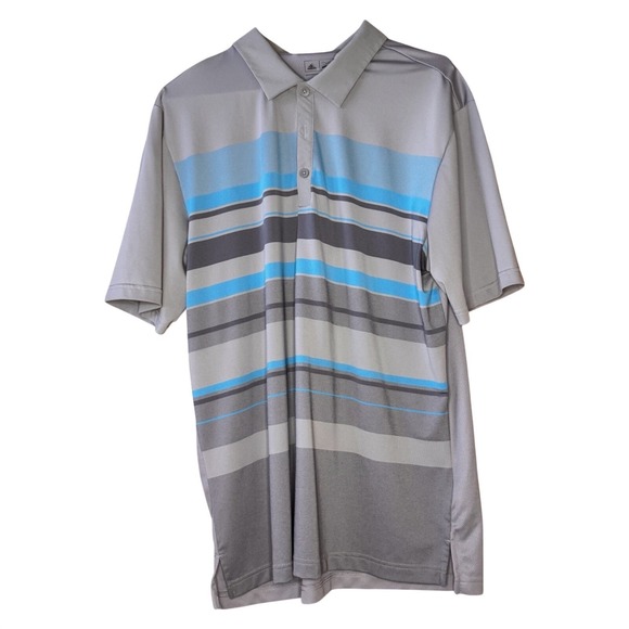 adidas Other - Adidas Golf Polo Shirt Mens Large Climacool Performance Striped Short Sleeve‎